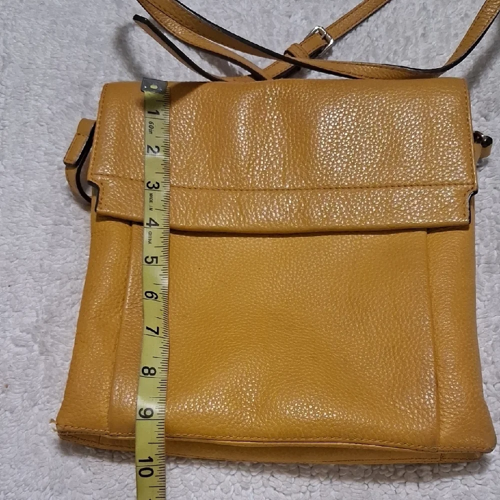 Vince Camuto Yellow Leather Crossbody Bag